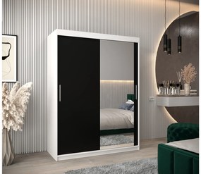 Ruhásszekrény 150 cm Toki 2 (matt fekete + matt fekete). 1064986