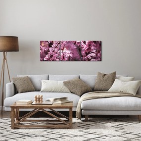 Kép - Rózsaszín sakura (órával) (90x30 cm)