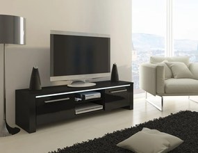 TV asztal/szekrény Helix (fekete + fényes fekete). 780042
