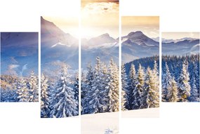 Kép - Hegyi táj télen (150x105 cm)