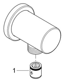GROHE 27057DC0 - Fali könyök RAINSHOWER DN 15 rozsdamentes acél