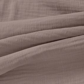 Goldea muszlin párnahuzat - kávébarna 40 x 40 cm