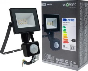 Led fényvető Hermetikus Reflektor Mozgásérzékelő Pir 10W 4000K 900lm