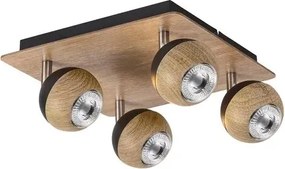 Rabalux beltéri karos spotlámpa gu10 4x35w tölgy arthur