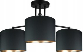 Mennyezeti Lámpa Arany Fekete Lámpabúra Arany Belsővel Modern Hármas
