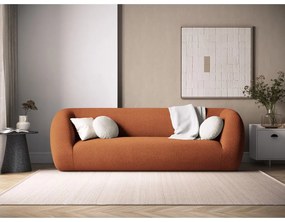 Narancssárga buklé kanapé 230 cm Essen – Cosmopolitan Design