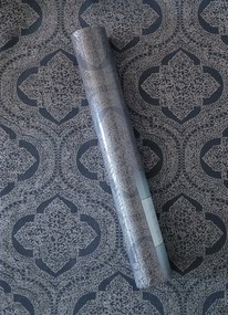 Glamour tapéta csipkés sötétkék dísz