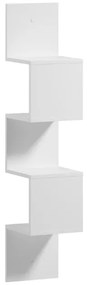 Fali polc SUNEDO 25x125 cm, fehér