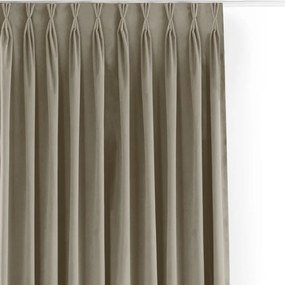 Bézs bársony dimout (részleges sötétítő) függöny 265x225 cm Velto – Filumi