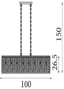 Searchlight 65818-8CC - Láncos csillár BIJOU 8xE14/40W/230V
