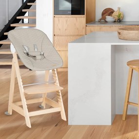 Bézs-natúr színű etetőszék Born Up 2in1 Luxe – Roba