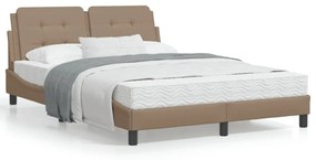 cappuccino színű műbőr ágykeret matrac nélkül Zadar 120x200 cm
