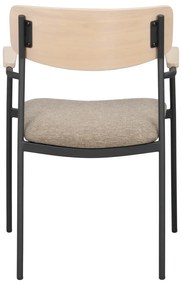 Bézs-natúr színű étkezőszék szett 2 db-os Maymont – Rowico