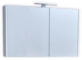 Sharp 100 cm komplett fürdőszoba bútor LED világítással, fehér, fali