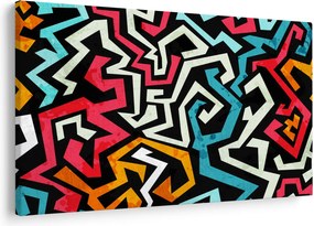 Grafikus absztrakciós kép (90x60 cm)