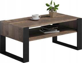 Pad dohányzóasztal Kaja 120cm gyarmati tölgy-fekete loft retro Per