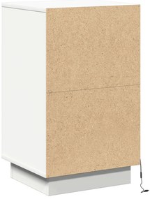 éjjeli szekrény LED világítással, fehér 39x34,5x65 cm szerelt fa