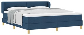 Boxspring Ágy Matrac nélkül - Kék, 180x200 cm, Szövet