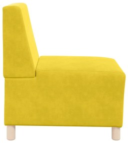 sárga bársony kanapéfotel 55 cm