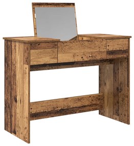 Sminkasztal Tükörrel Régi Fa 100x45x76 cm