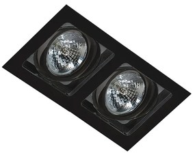 Azzardo Sisto beépíthető lámpa, fekete, GU10, 2x50W, AZ-2809