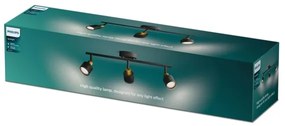 Philips - Spotlámpa NIALL 3xGU10/5W/230V fekete/réz