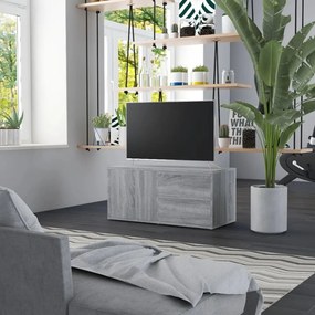 szürke sonoma színű szerelt fa TV-szekrény 80 x 34 x 36 cm