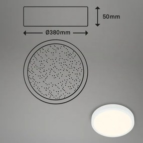 Briloner 3704-016 - LED Dimmelhető mennyezeti lámpa RUNA LED/22W/230V fehér + távirányító