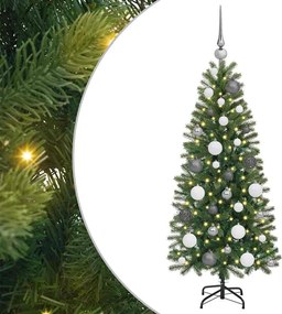 vidaXL Mű karácsonyfa 150 LED-del állvánnyal Zöld 120 cm PE és PVC