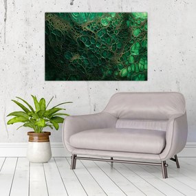 Kép - Zöld mikroszkópos kép (90x60 cm)