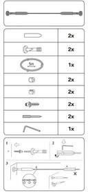 Race feszítő zsinór szett króm, 5 m