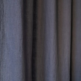Night Time sötétszürke len függöny, 250 x 140 cm - Linen Tales