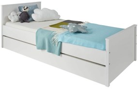 Egyszemélyes ágy 90 cm Olna (fehér) (matrac és ágyrács nélkül). 1053159
