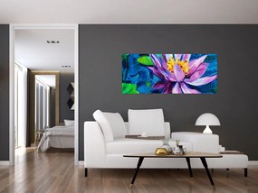 Egy vízi liliom képe a vízen (120x50 cm)