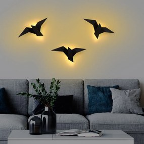 Pacalı 13500-L fekete fém LED falilámpa