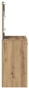 piperasztal LED világítással Kézműves tölgy 78.5x41x135 cm