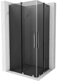 Mexen Velar L Duo, zuhanykabin tolóajtóval 90 x 80 cm, 8mm szürke üveg, króm, 871-090-080-02-43-01