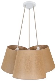 Duolla - Csillár zsinóron ROSSA 3xE27/15W/230V átm. 75 cm barna