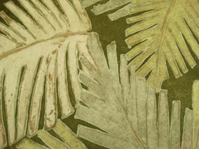 Mg Tk függöny Pálmalevél Olíva 155cm lengyel 2,5mb kupon