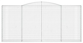 3 db íves horganyzott vas gabion kosár 200x30x180/200 cm