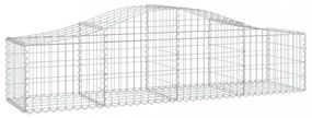 15 db íves horganyzott vas gabion kosár 200x50x40/60 cm
