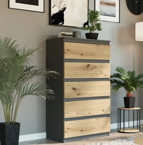 Magas komód R-5 - különböző színváltozatokban sonoma