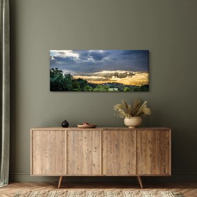 Tájkép sugarakkal (120x50 cm)