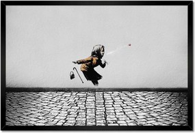 Poszterek keretben 60x40 Banksy Tüsszentő nagymama