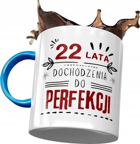 Kék Bögre Születésnapra 22 22. 22. Nyomtatott Fotóval