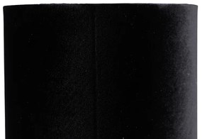 Modern asztali lámpa fekete fekete bársony árnyékolóval - Rich