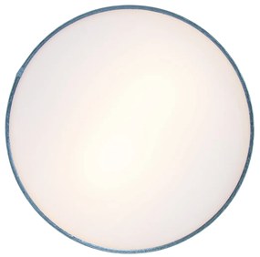 Modern mennyezeti lámpa kék 40 cm arany belsővel - Drum