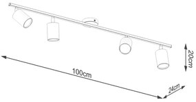 Sollux SL.1227 - Spotlámpa LEMMI 4xGU10/10W/230V fehér