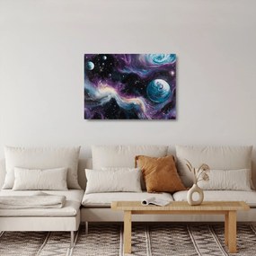 Üveg kép - Festett univerzum (70x50 cm)
