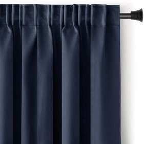 AmeliaHome Blackout Oxford Pleat függöny, indigó, 140 x 245 cm